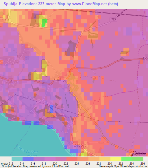 Spuhlja,Slovenia Elevation Map