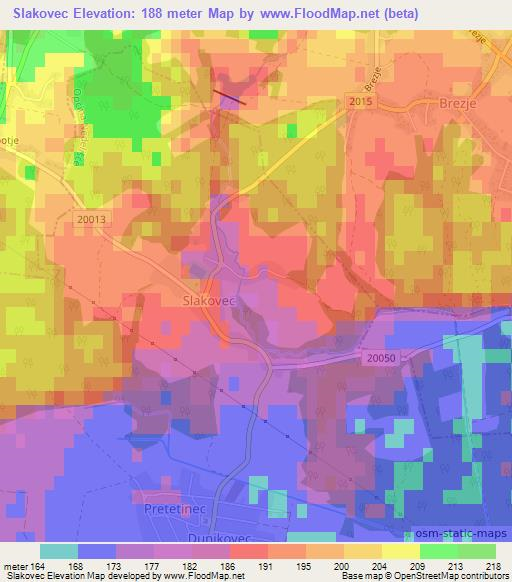 Slakovec,Croatia Elevation Map