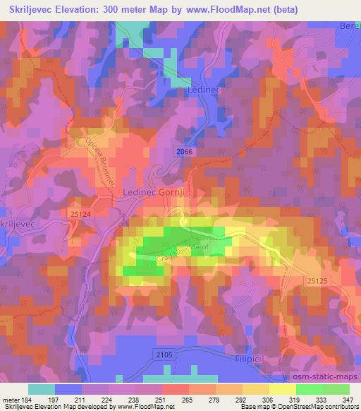 Skriljevec,Croatia Elevation Map