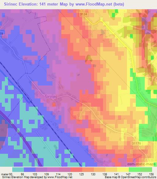 Sirinec,Croatia Elevation Map