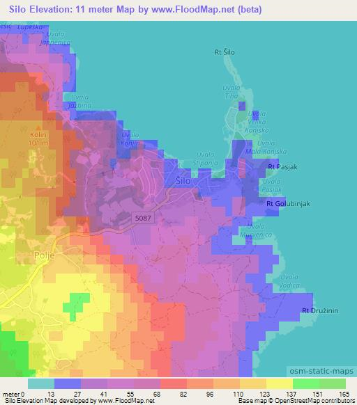 Silo,Croatia Elevation Map