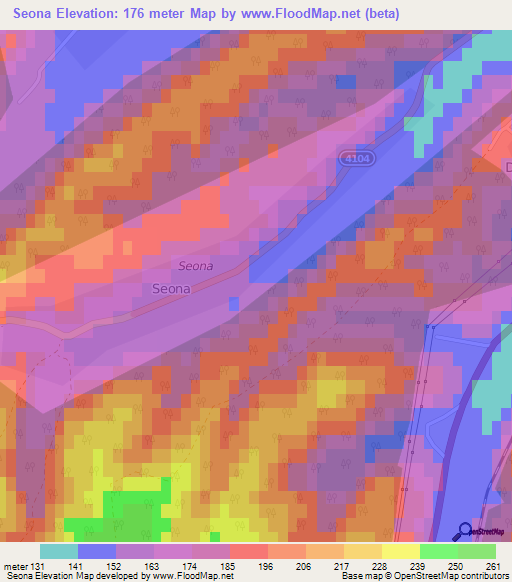 Seona,Croatia Elevation Map