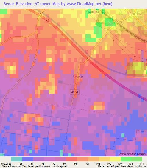 Seoce,Croatia Elevation Map