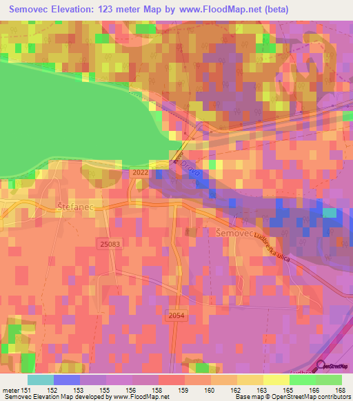 Semovec,Croatia Elevation Map