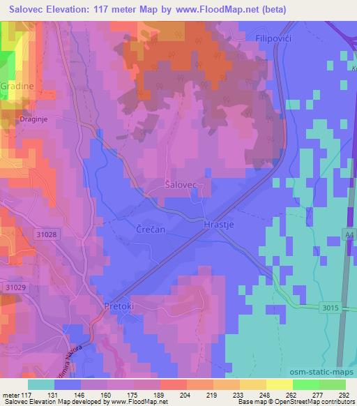 Salovec,Croatia Elevation Map