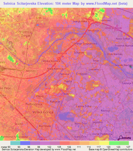 Selnica Scitarjevska,Croatia Elevation Map