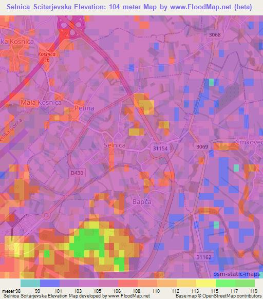 Selnica Scitarjevska,Croatia Elevation Map
