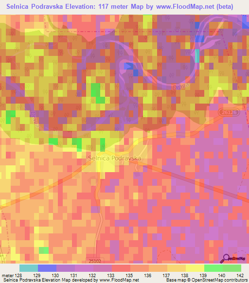 Selnica Podravska,Croatia Elevation Map