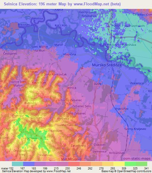 Selnica,Croatia Elevation Map