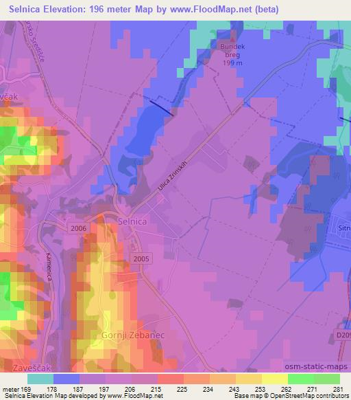 Selnica,Croatia Elevation Map