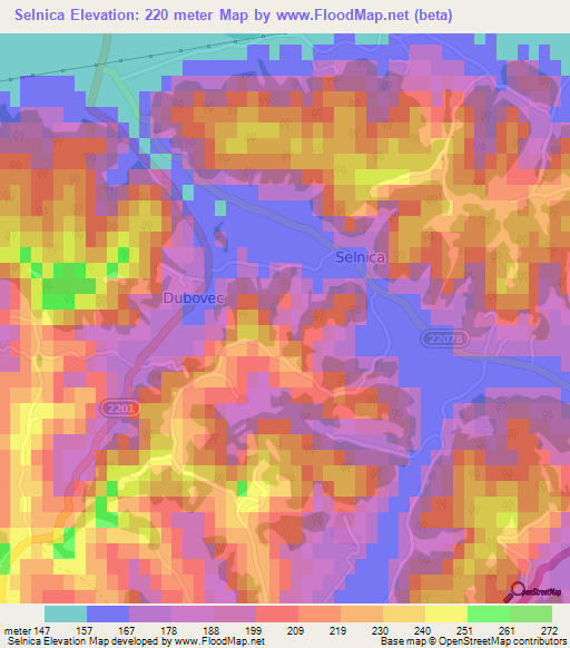 Selnica,Croatia Elevation Map