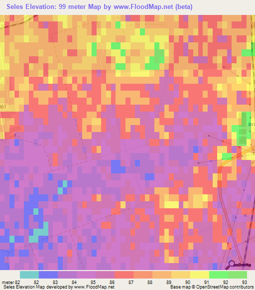 Seles,Croatia Elevation Map