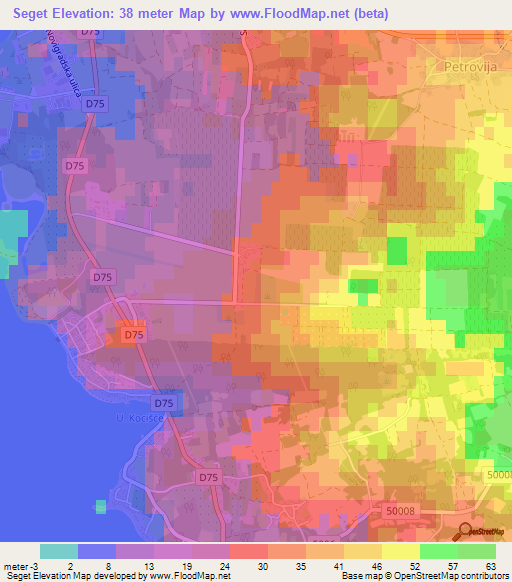 Seget,Croatia Elevation Map