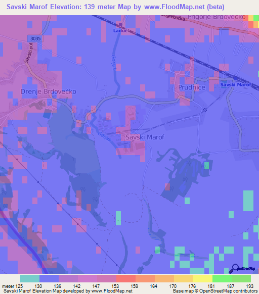 Savski Marof,Croatia Elevation Map