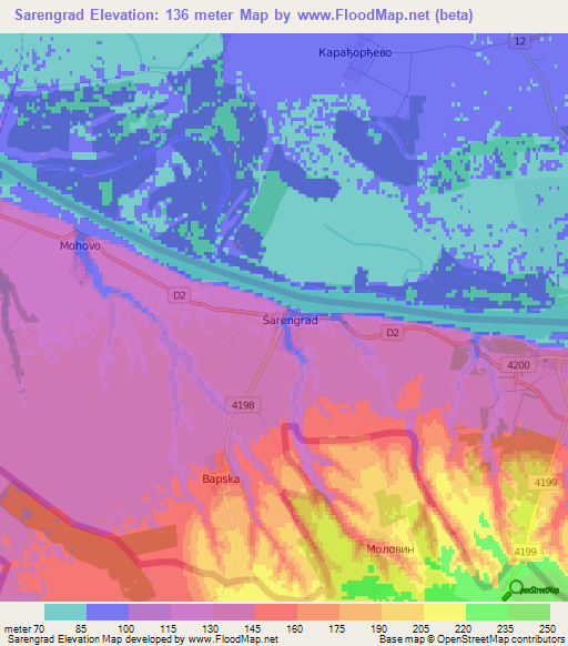 Sarengrad,Croatia Elevation Map