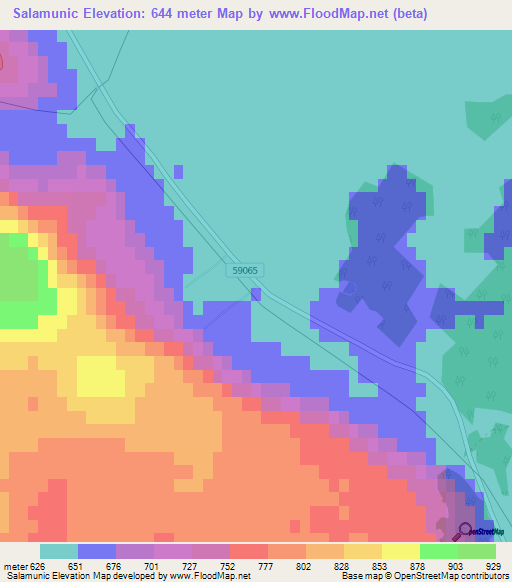 Salamunic,Croatia Elevation Map