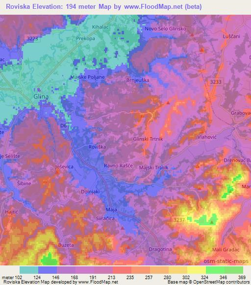 Roviska,Croatia Elevation Map