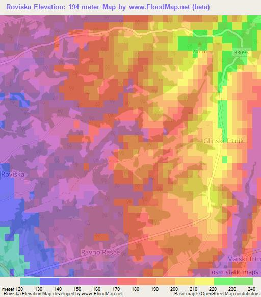 Roviska,Croatia Elevation Map