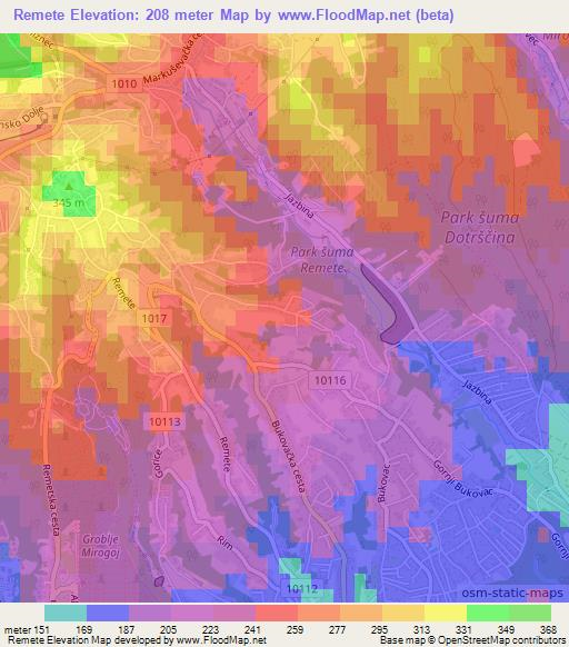 Remete,Croatia Elevation Map