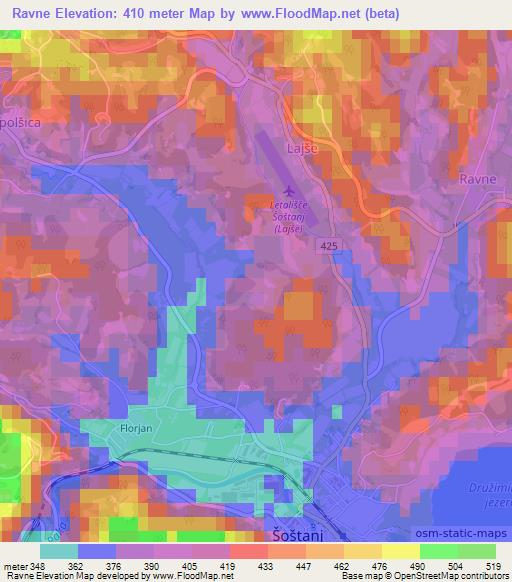 Ravne,Slovenia Elevation Map