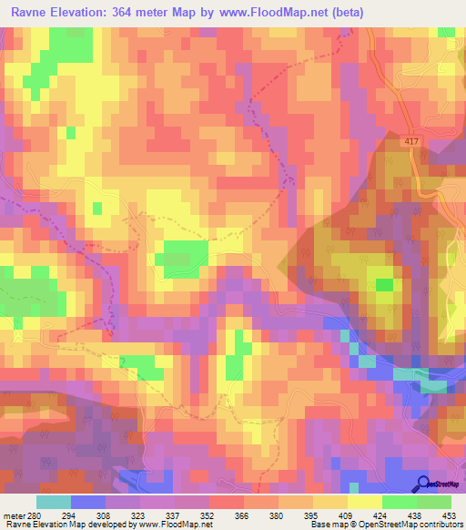 Ravne,Slovenia Elevation Map