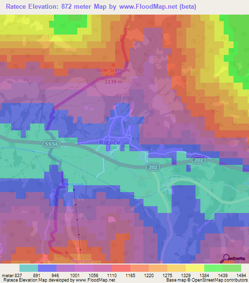 Ratece,Slovenia Elevation Map