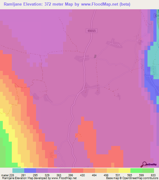 Ramljane,Croatia Elevation Map