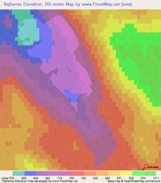 Rajhenav,Slovenia Elevation Map