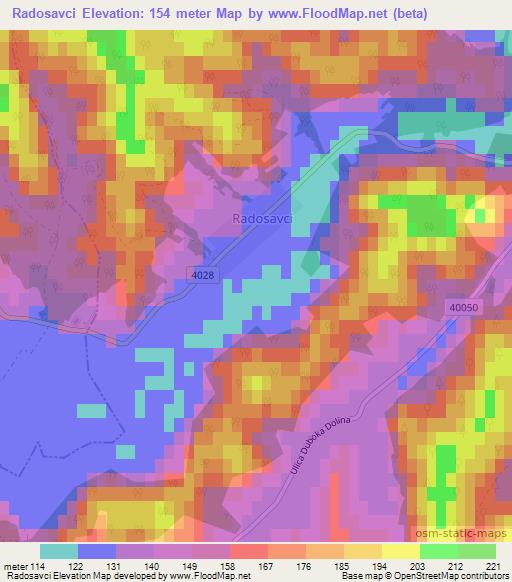 Radosavci,Croatia Elevation Map