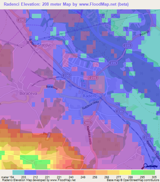 Radenci,Slovenia Elevation Map