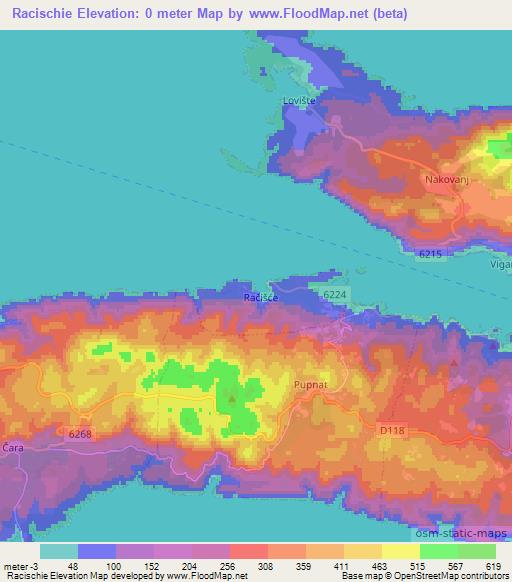 Racischie,Croatia Elevation Map