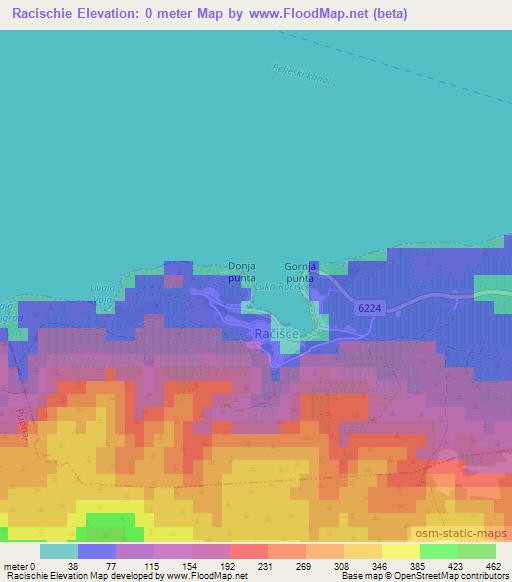 Racischie,Croatia Elevation Map