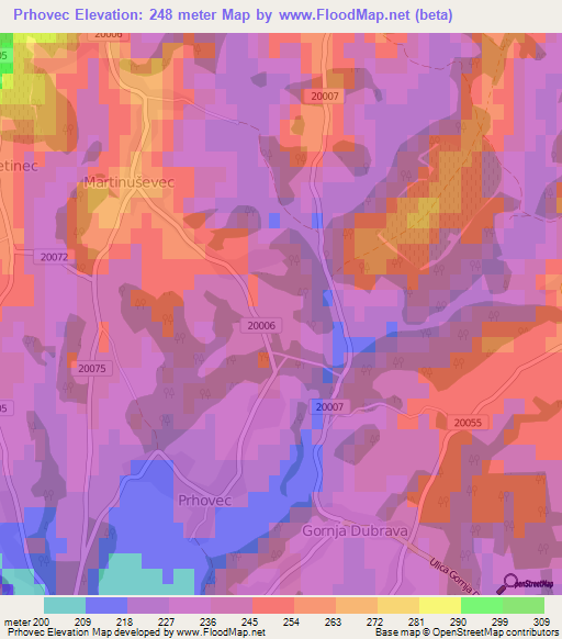 Prhovec,Slovenia Elevation Map