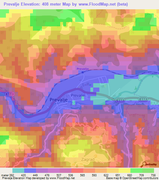 Prevalje,Slovenia Elevation Map