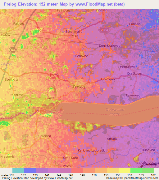 Prelog,Croatia Elevation Map