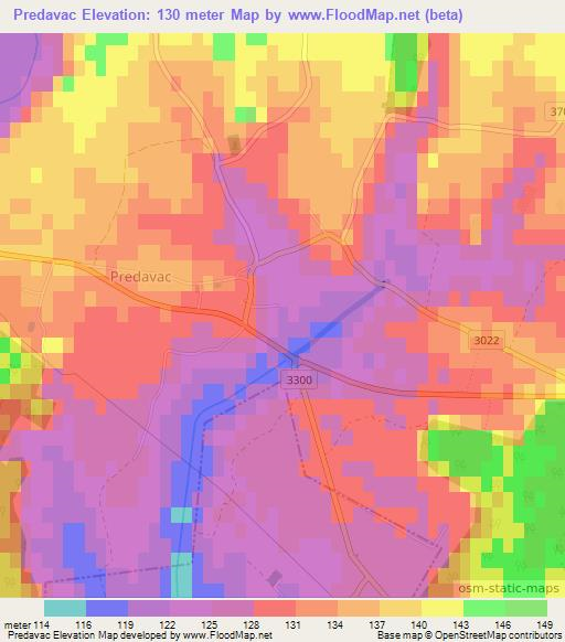 Predavac,Croatia Elevation Map