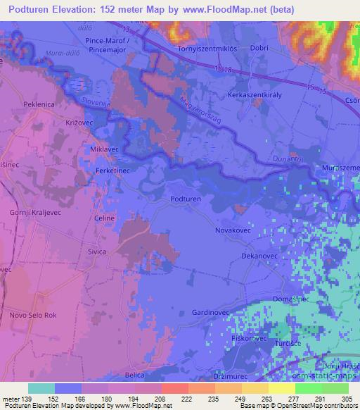 Podturen,Croatia Elevation Map