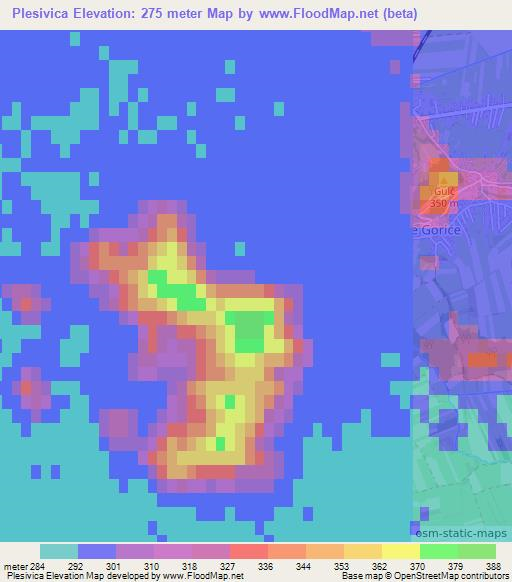 Plesivica,Slovenia Elevation Map