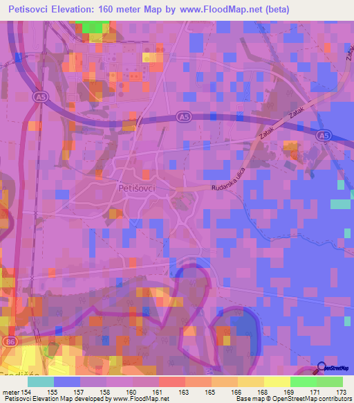 Petisovci,Slovenia Elevation Map