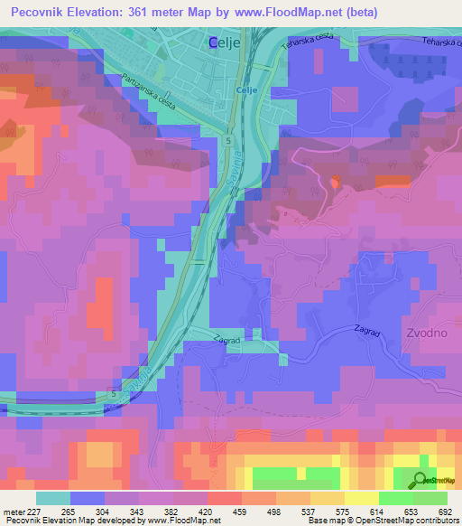 Pecovnik,Slovenia Elevation Map