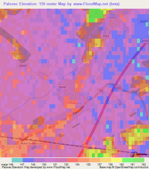 Palovec,Croatia Elevation Map