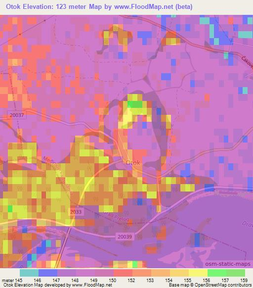 Otok,Croatia Elevation Map