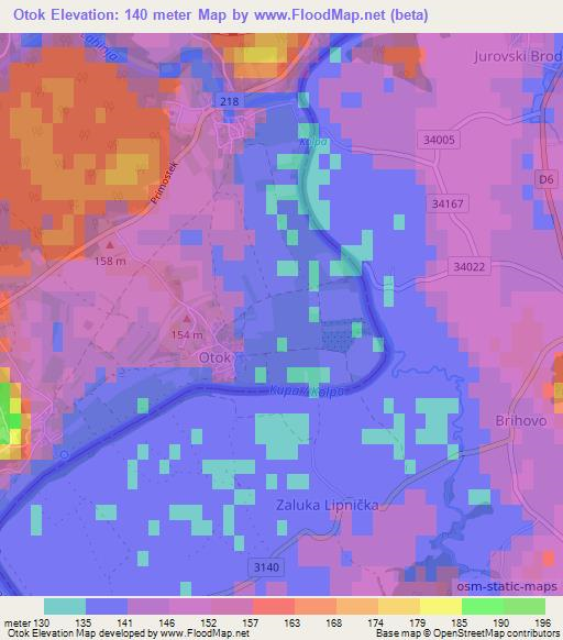 Otok,Slovenia Elevation Map