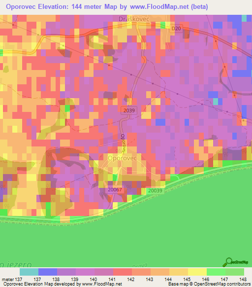 Oporovec,Croatia Elevation Map