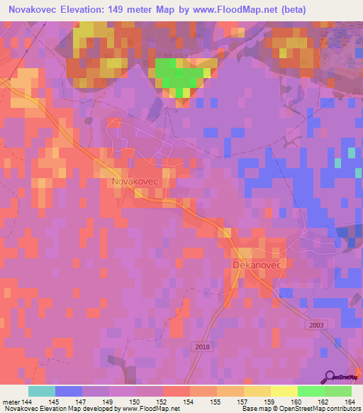 Novakovec,Croatia Elevation Map