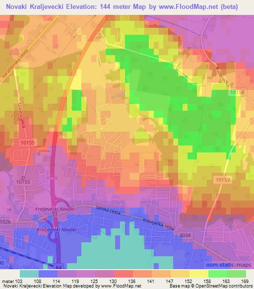 Novaki Kraljevecki,Croatia Elevation Map