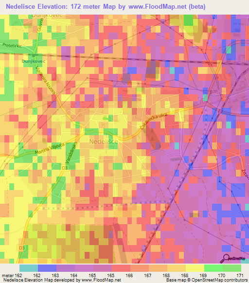 Nedelisce,Croatia Elevation Map