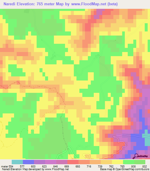 Naredi,Slovenia Elevation Map