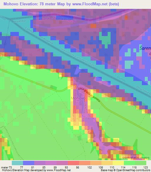 Mohovo,Croatia Elevation Map