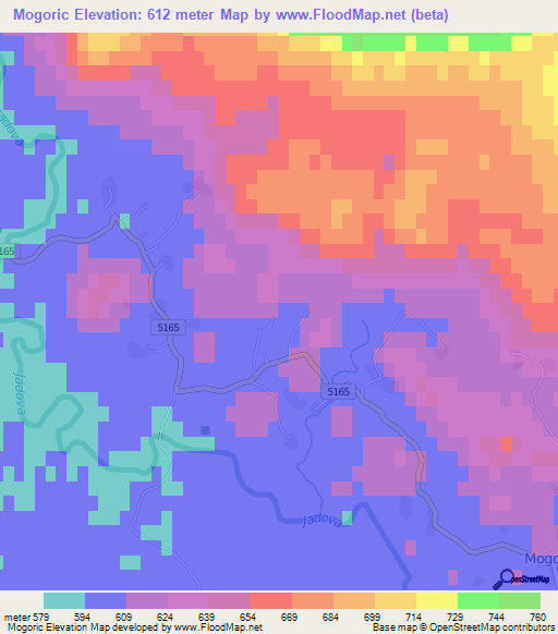 Mogoric,Croatia Elevation Map